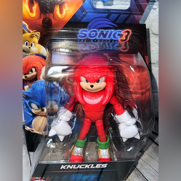 Sonic The Hedgehog 3 Movie KNUCKLES 5” Action Figure Jakks Pacific BRAND NEW - Picture 2 of 3